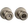 Kwikset Tylo Interior Privacy Door Knob with Lock, Door Handle For Bathroom and Bedroom, Polished Brass Keyless Turn Lock Doorknob, 1 Count (Pack of 1)(Antique Brass)