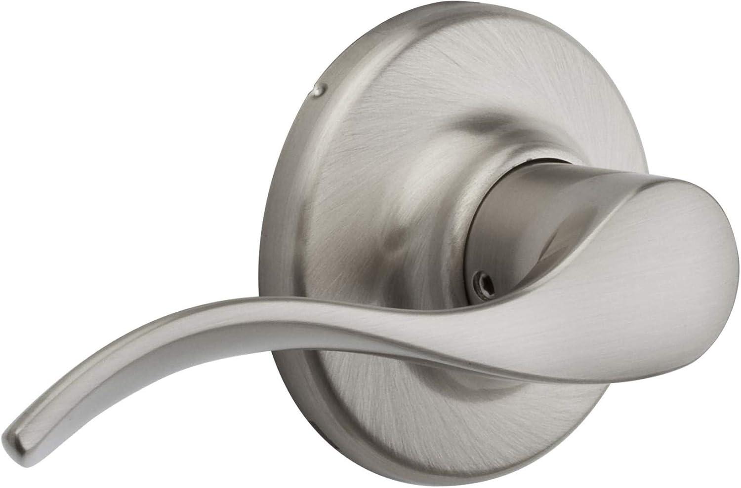 imageKwikset Balboa Interior Privacy Door Handle with Lock Door Lever For Bathroom and Bedroom Matte Black Reversible Keyless Turn LockPolished Brass