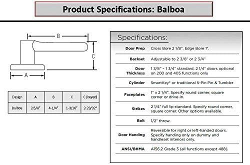 imageKwikset Balboa Interior Privacy Door Handle with Lock Door Lever For Bathroom and Bedroom Matte Black Reversible Keyless Turn LockPolished Brass