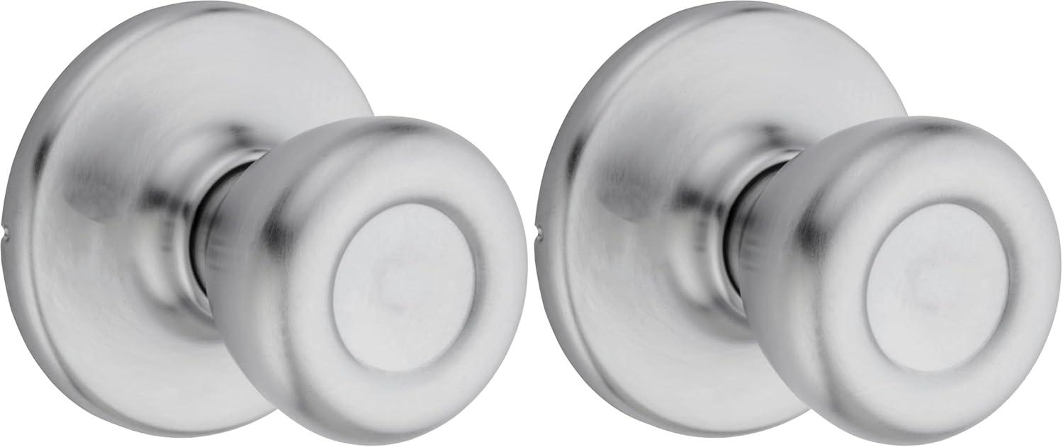 imageKwikset Tylo Interior Passage Door Knob Handle For Closet and Hallway Doors NonLocking Doorknob in Polished BrassSatin Chrome