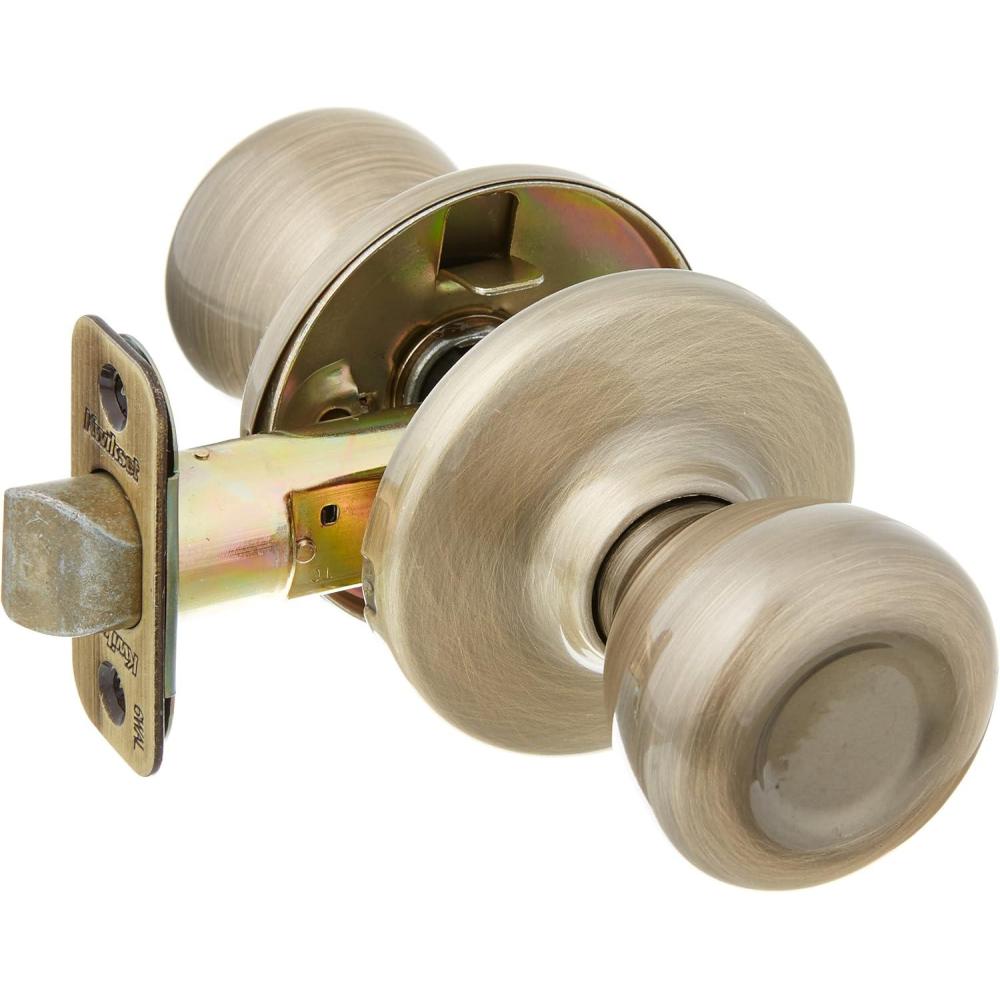 imageKwikset Tylo Interior Passage Door Knob Handle For Closet and Hallway Doors NonLocking Doorknob in Polished BrassAntique Brass