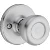 Kwikset Tylo Interior Passage Door Knob, Handle For Closet and Hallway Doors, Non-Locking Doorknob in Polished Brass(Satin Chrome)