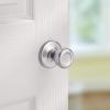 Kwikset Tylo Interior Passage Door Knob, Handle For Closet and Hallway Doors, Non-Locking Doorknob in Polished Brass(Satin Chrome)