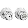 Kwikset Tylo Interior Privacy Door Knob with Lock, Door Handle For Bathroom and Bedroom, Satin Chrome Keyless Turn Lock Doorknob, 1 Count (Pack of 1)(1 Count (Pack of 1))