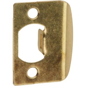 Kwikset Corporation 3437-01 3 STRK SQ CNR Full Lip Square Corner Strike in Polished Brass