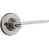Kwikset Ladera Interior Privacy Door Handle with Lock, Door Lever For Bathroom and Bedroom, Satin Nickel Reversible Keyless Push Button Lock Door Lever, with Microban Protection, 1 Count (Pack of 1)