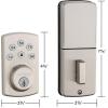 Kwikset Powerbolt 907 Keyless Entry Deadbolt Electronic Door Lock, 6 Button Keypad, Auto Locking, with Keyed Pick Resistant SmartKey Re-Key Security Technology, Satin Nickel(Satin Nickel)