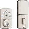 Kwikset Powerbolt 907 Keyless Entry Deadbolt Electronic Door Lock, 6 Button Keypad, Auto Locking, with Keyed Pick Resistant SmartKey Re-Key Security Technology, Satin Nickel(Satin Nickel)