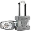 Kwikset 026SMTSTD SHKL PDL Stanley SmartKey Padlock Standard Shackle, 50mm, Satin Chrome(Standard Retail Packaging)