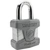 Kwikset 026SMTSTD SHKL PDL Stanley SmartKey Padlock Standard Shackle, 50mm, Satin Chrome(Standard Retail Packaging)