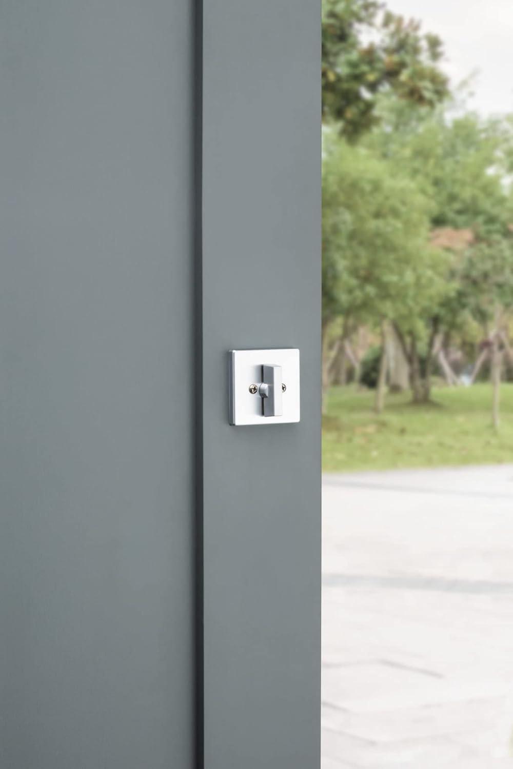 image:imageKwikset 660SQT15S Single Cylinder Square Deadbolt SmartKey with RCAL Latch and RCS Strike Satin Nickel Finish