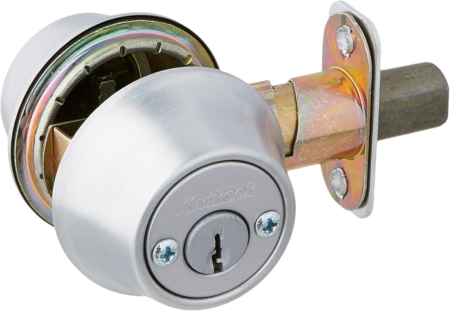 image:imageKwikset 96650495 Security Double Cylinder Deadbolt Satin Chrome