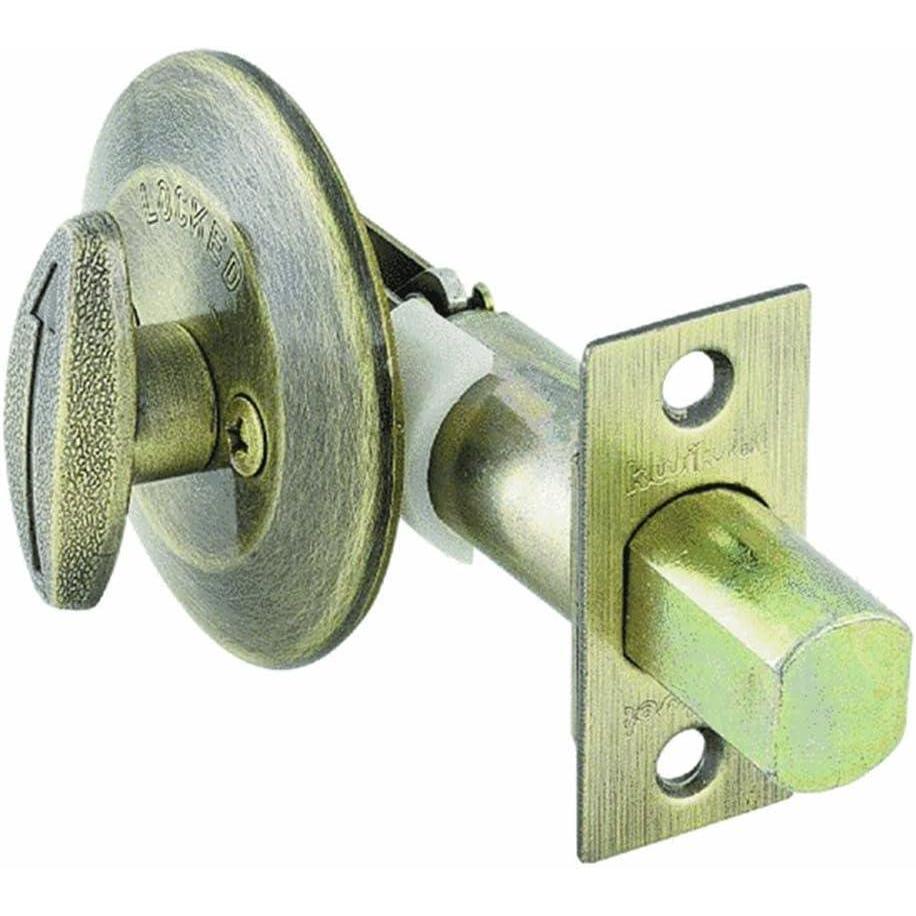image:imageKwikset 663 SingleSided Deadbolt in Antique Brass Thumbturn One Side Key Lock Adjustable Latch ANSIBHMA Grade 3 Certified
