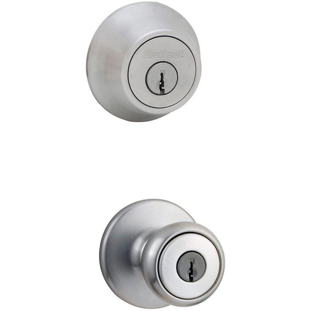 image:imageKwikset 695T 26D CP Double Cylinder Deadbolt Combo Pack with Tylo Entry Knob in Satin Chrome