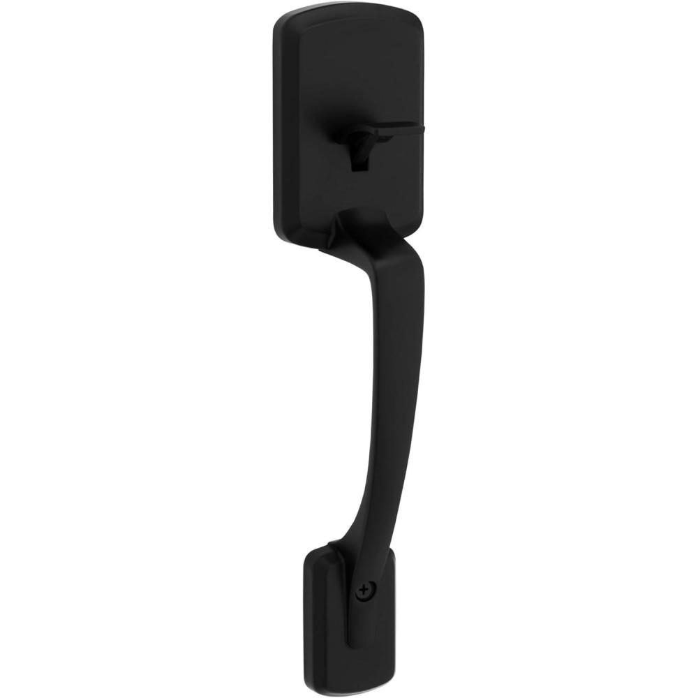 image:imageKwikset 898HYH514 Henley Handle Only No Deadbolt with RCAL Latch and RCS Strike Matte Black Finish