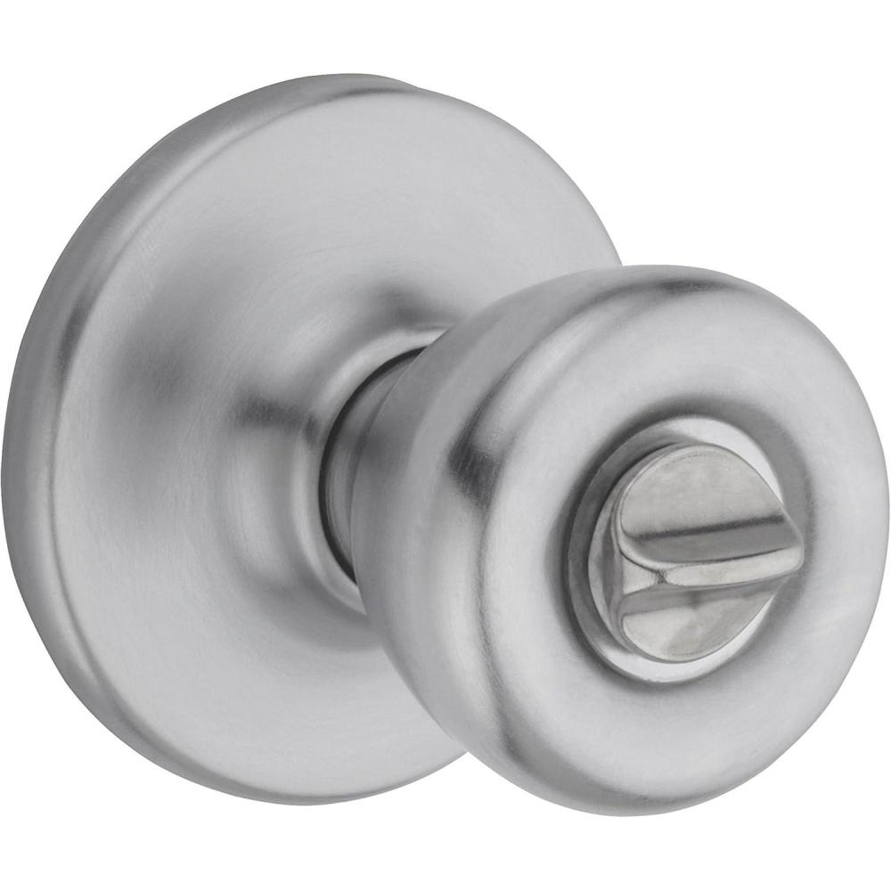 image:imageKwikset 93001928 Tylo Privacy BedBath Knob In Satin ChromeSatin Chrome
