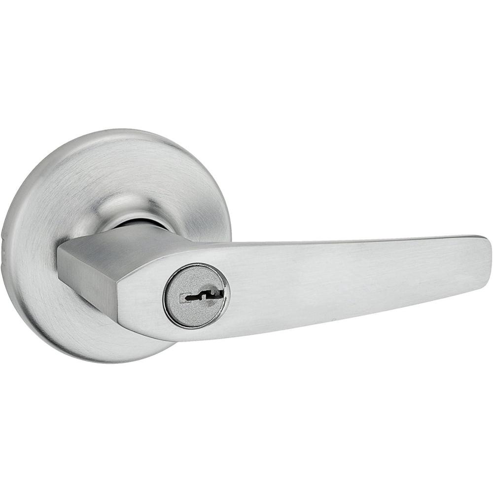 image:imageKwikset 94050560 Delta Keyed Entry Lever in Satin Chrome
