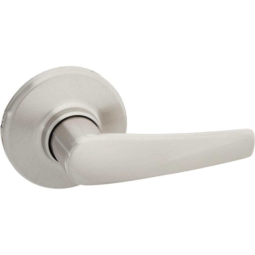 image:imageKwikset Delta Interior Passage Door Handle Lever For Closet and Hallway Doors Reversible NonLocking Handle Lever Satin Nickel with Microban Protection
