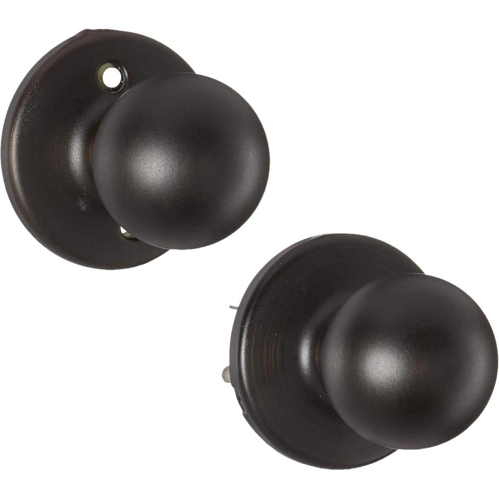 image:imageKwikset Polo Interior Privacy Door Knob with Lock Door Handle For Bathroom and Bedroom Venetian Bronze Keyless Turn Lock DoorknobVenetian Bronze