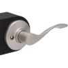 Kwikset Balboa Dummy Door Handle, Single Sided Lever for Closets, French Double Doors, and Pantry, Satin Nickel Non-Turning Right Handed Interior Push/Pull Lever, with Microban Protection(Satin Nickel)