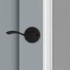 Kwikset Balboa Dummy Door Handle, Single Sided Lever for Closets, French Double Doors, and Pantry, Satin Nickel Non-Turning Right Handed Interior Push/Pull Lever, with Microban Protection(Matte Black)