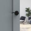 Kwikset Balboa Dummy Door Handle, Single Sided Lever for Closets, French Double Doors, and Pantry, Satin Nickel Non-Turning Right Handed Interior Push/Pull Lever, with Microban Protection(Matte Black)