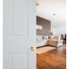 Kwikset Balboa Dummy Door Handle, Single Sided Lever for Closets, French Double Doors, and Pantry, Satin Nickel Non-Turning Right Handed Interior Push/Pull Lever, with Microban Protection(Polished Brass)