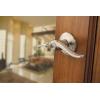Kwikset Balboa Dummy Door Handle, Single Sided Lever for Closets, French Double Doors, and Pantry, Satin Nickel Non-Turning Right Handed Interior Push/Pull Lever, with Microban Protection(Polished Chrome)