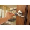 Kwikset Balboa Dummy Door Handle, Single Sided Lever for Closets, French Double Doors, and Pantry, Satin Nickel Non-Turning Right Handed Interior Push/Pull Lever, with Microban Protection(Polished Chrome)
