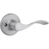 Kwikset Balboa Dummy Door Handle, Single Sided Lever for Closets, French Double Doors, and Pantry, Satin Nickel Non-Turning Right Handed Interior Push/Pull Lever, with Microban Protection(Satin Chrome)