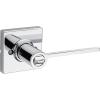 Kwikset Ladera Entry Door Handle with Lock and Key, Secure Keyed Reversible Lever Exterior, Doorlock, For Front Entrance and Bedrooms, Polished Chrome, Pick Resistant Smartkey Rekey Security