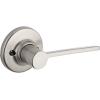 Kwikset Ladera Interior Passage Door Handle, Lever For Closet and Hallway Doors, Reversible Non-Locking Handle Lever, Satin Nickel, with Microban Protection