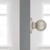 Kwikset Polo Interior Privacy Door Knob with Lock, Door Handle For Bathroom and Bedroom, Venetian Bronze Keyless Turn Lock Doorknob(Satin Nickel)