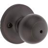 Kwikset Polo Interior Privacy Door Knob with Lock, Door Handle For Bathroom and Bedroom, Venetian Bronze Keyless Turn Lock Doorknob(Venetian Bronze)