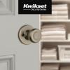 Kwikset Tylo Dummy Door Knob, Single Sided Handle for Closets, French Double Doors, and Pantry, Satin Nickel Non-Turning Interior Push/Pull Door Knob, with Microban Protection(No Size)