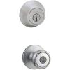 Kwikset 695T 26D CP Double Cylinder Deadbolt Combo Pack with Tylo Entry Knob in Satin Chrome