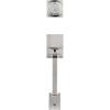 Kwikset Amador Front Door Lock Handle and Deadbolt Set, Entry Handleset Exterior Only, Satin Nickel, Pick Resistant SmartKey Rekey Deadbolt Security, Interior Sold Separately, with Microban Protection