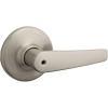 Kwikset Delta Dummy Door Handle, Single Sided Lever for Closets, French Double Doors, and Pantry, Satin Chrome Non-Turning Reversible Interior Push/Pull Lever(Satin Nickel)