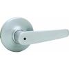 Kwikset Delta Interior Privacy Door Handle with Lock, Door Lever For Bathroom and Bedroom, Satin Chrome Reversible Keyless Turn Lock(Satin Chrome)