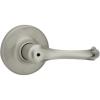 Kwikset Dorian Bed/Bath Lever in Satin Nickel