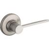 Kwikset Ladera Interior Passage Door Handle, Lever For Closet and Hallway Doors, Reversible Non-Locking Handle Lever, Satin Nickel, with Microban Protection