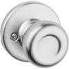 Kwikset Tylo Dummy Door Knob, Single Sided Handle for Closets, French Double Doors, and Pantry, Satin Chrome Non-Turning Interior Push/Pull Door Knob(Satin Chrome)