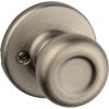 Kwikset Tylo Dummy Door Knob, Single Sided Handle for Closets, French Double Doors, and Pantry, Satin Nickel Non-Turning Interior Push/Pull Door Knob, with Microban Protection(No Size)