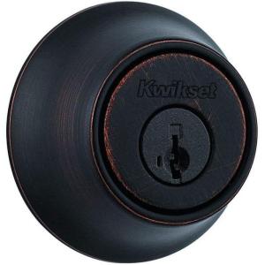 Kwikset 660 Single Cylinder Deadbolt featuring SmartKey Security in Venetian Bronze(Venetian Bronze)