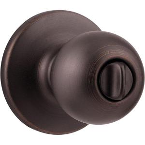 Kwikset 93001-867 Polo Bed and Bath Knob in Venetian Bronze(1 Count (Pack of 1))