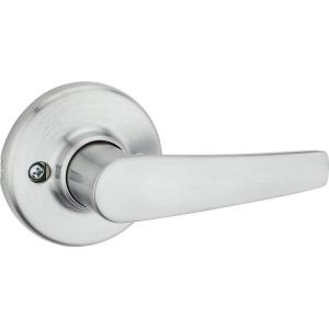 Kwikset Delta Dummy Door Handle, Single Sided Lever for Closets, French Double Doors, and Pantry, Satin Chrome Non-Turning Reversible Interior Push/Pull Lever(1 Count (Pack of 1))