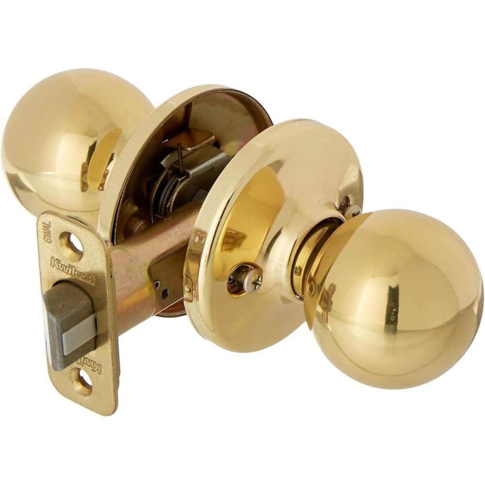 image:imageKWIKSET 92001516 Security Polo Passage Knob No Size Polished Brass