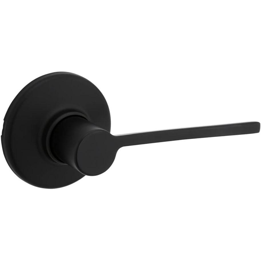 image:imageKwikset Ladera Interior Passage Door Handle Lever For Closet and Hallway Doors Reversible NonLocking Handle Lever Matte Black