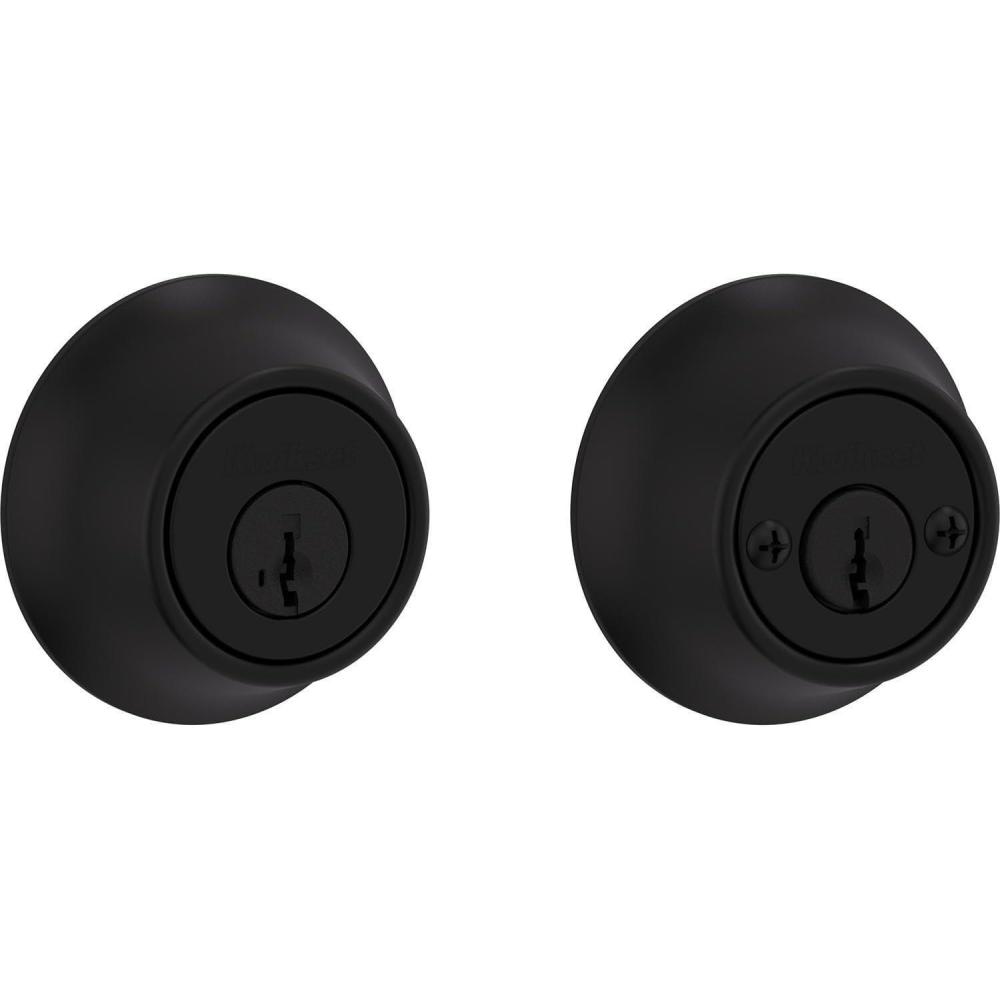 image:imageKwikset SmartKey Security Matte Black Metal Double Cylinder Deadbolt
