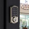 Kwikset 99160-021 SmartCode 916 Traditional Smart Lock Touchscreen Electronic Deadbolt Front Door Lock with SmartKey Security and Z-Wave Plus in Venetian Bronze(Satin Nickel)